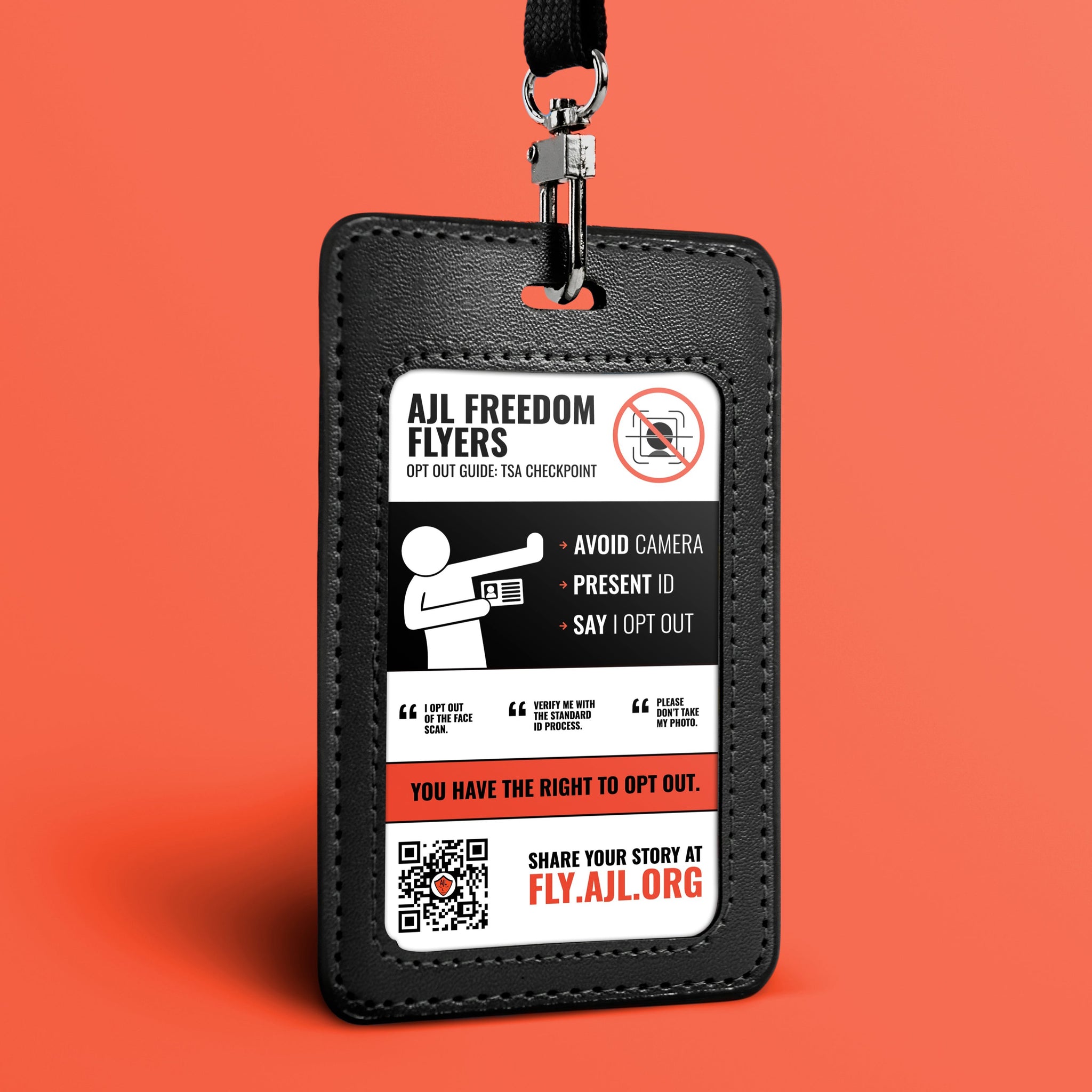 Opt Out Guide Sticker (Luggage Tag Size) – AJL Swag Shop